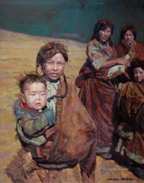 チベット人 チベット チェン・イーフェイ Oil Paintings